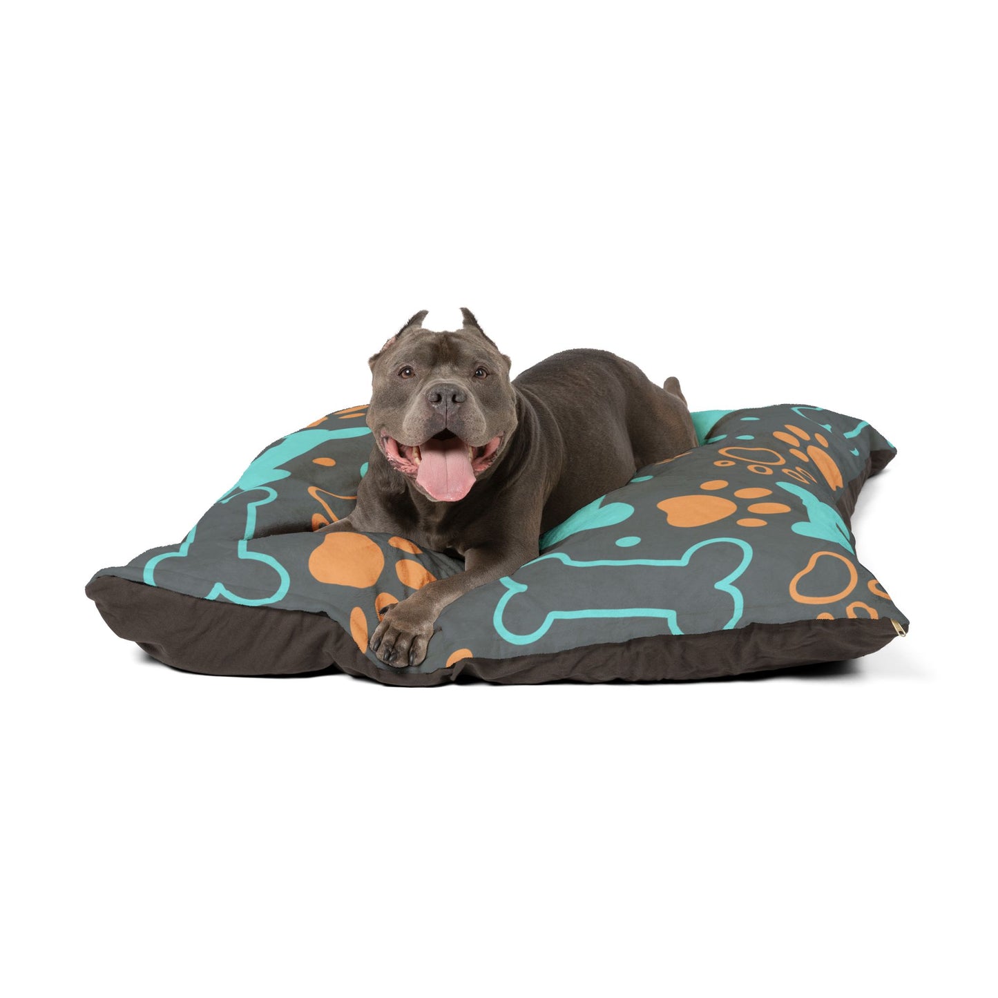 Pet Bed — Cozy Paw & Bone Plush Dog Cushion