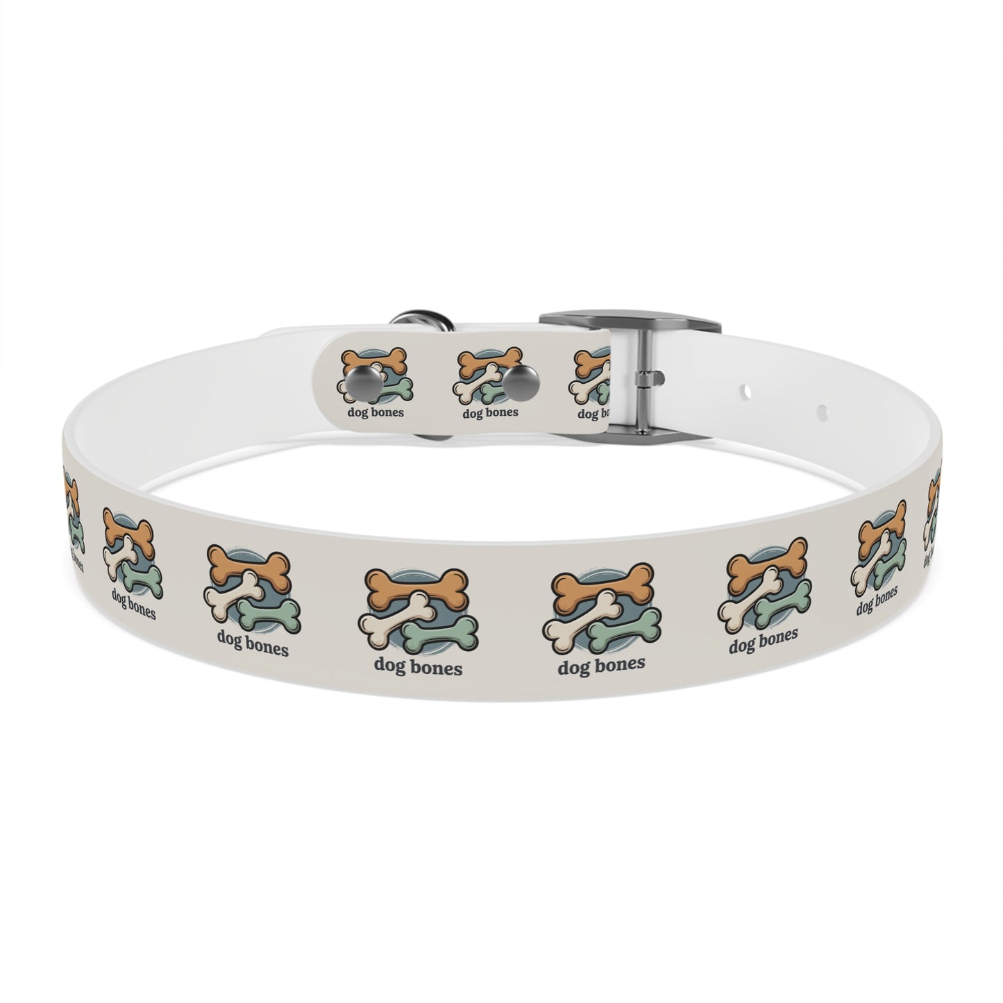 Dog Bones Print Dog Collar — Cute Cartoon Bone Pattern Collar for Small & Large Dogs