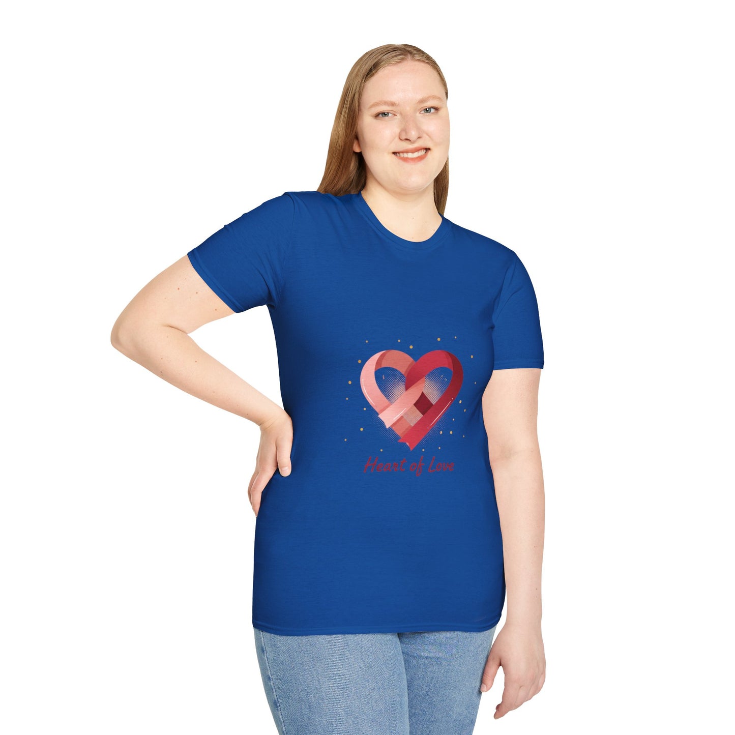 Heart of Love T-Shirt — Pink Ribbon Heart Valentine's Tee