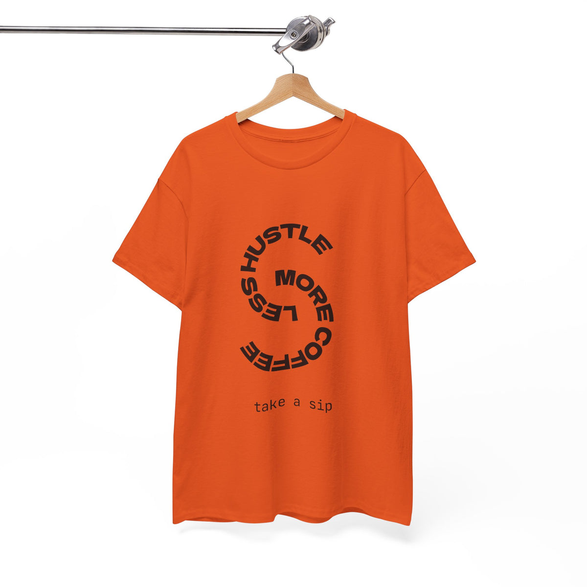Coffee Hustle Tee — "Hustle More, Coffee Less" Minimal Graphic T-Shirt