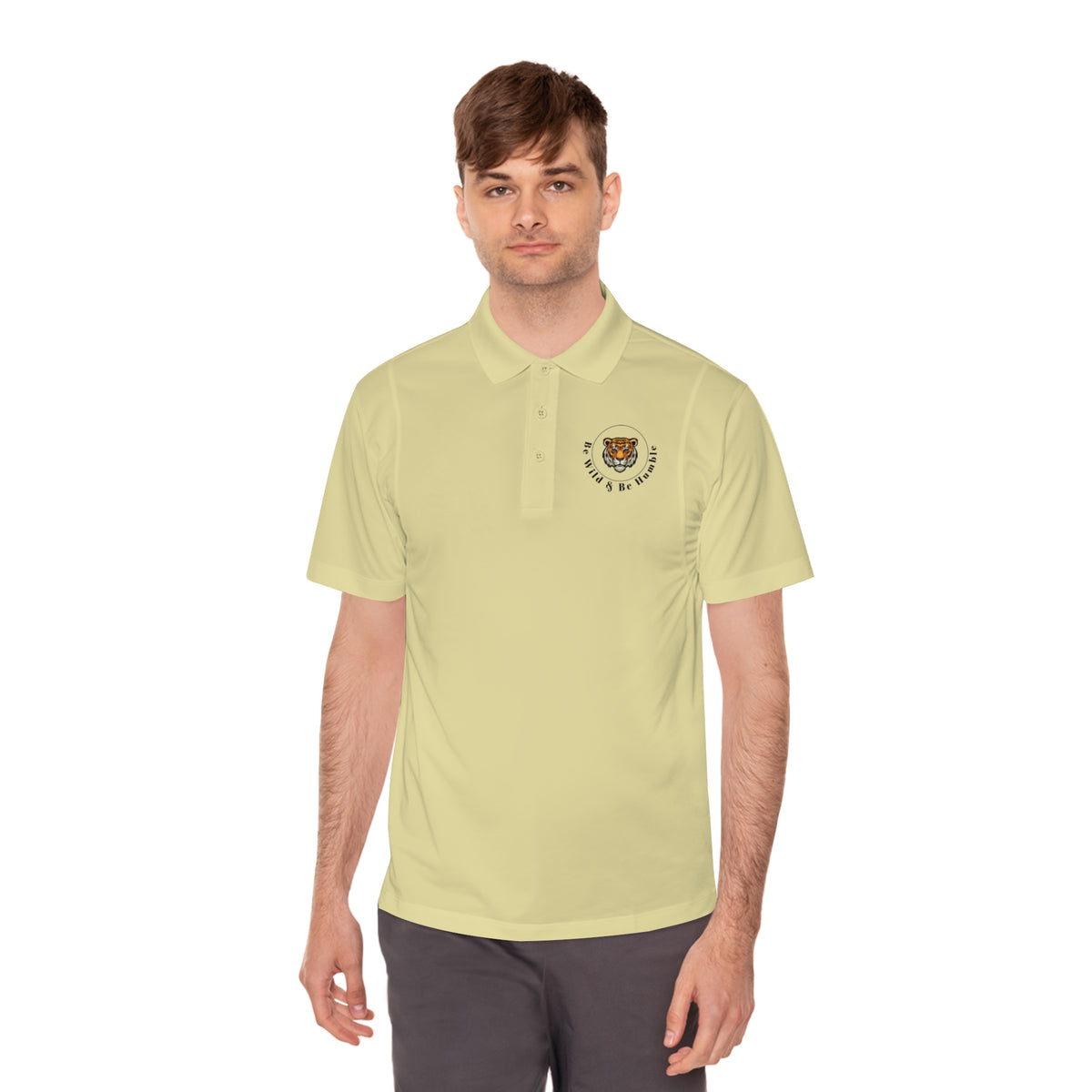 Men's Tiger Crest Polo Shirt — Athletic Golf & Casual Sport Polo
