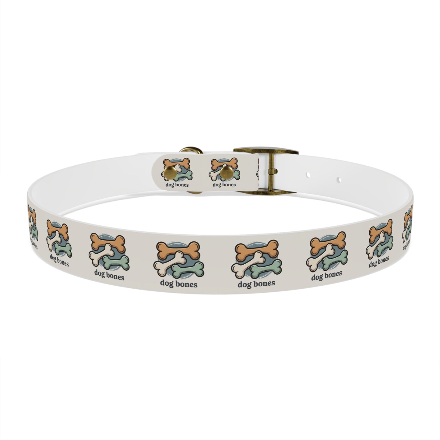 Dog Bones Print Dog Collar — Cute Cartoon Bone Pattern Collar for Small & Large Dogs