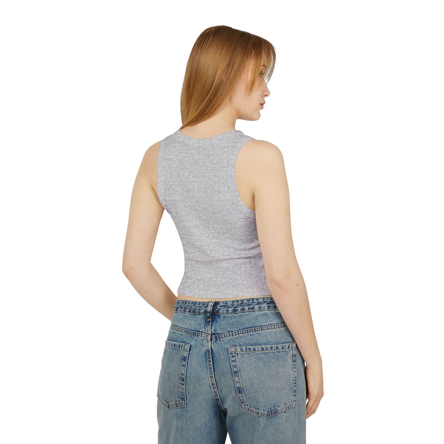 Chic Racer Tank Top with Fun Lip Design