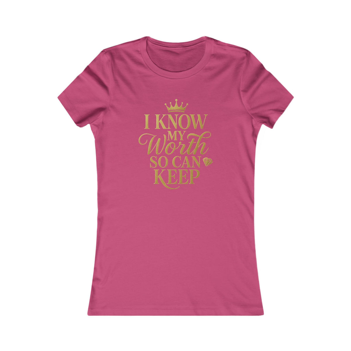 Empowering Women's Tee - "I Know My Worth" Statement Shirt