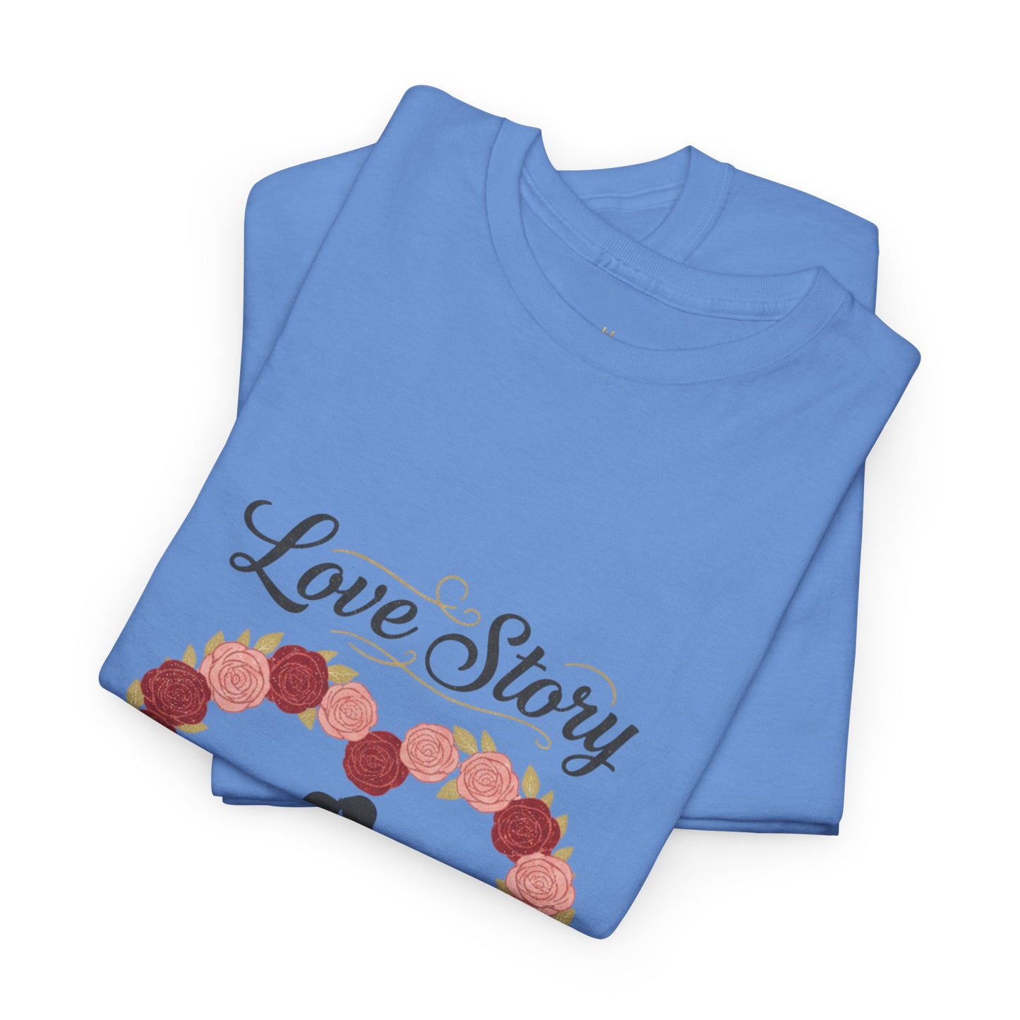 Love Story T-Shirt — 'Love Story' Floral Heart Romance Tee