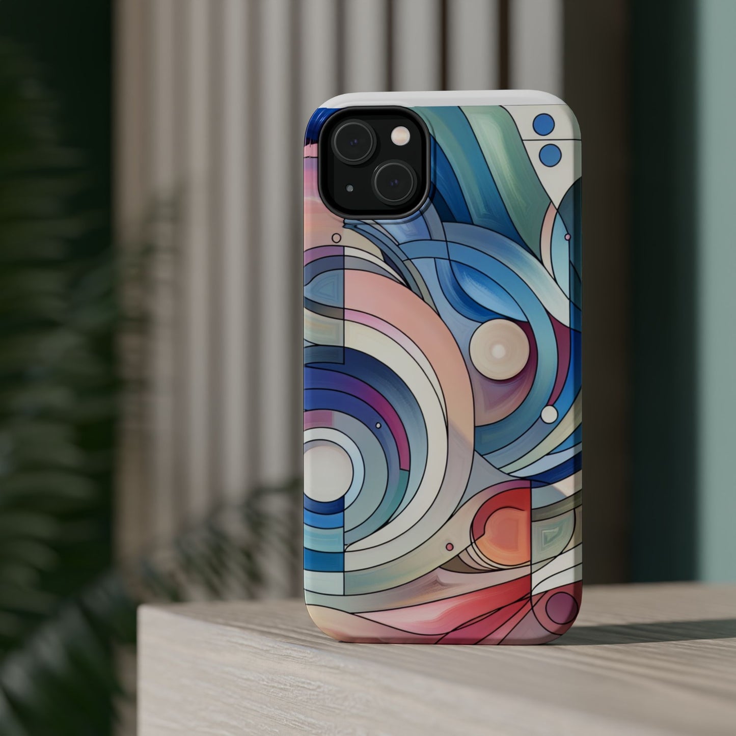 Artistic Magnetic Phone Case | Abstract Colorful Design, Unique Gift for Artists, Stylish Protection, Holiday Essentials, Phone Accessory