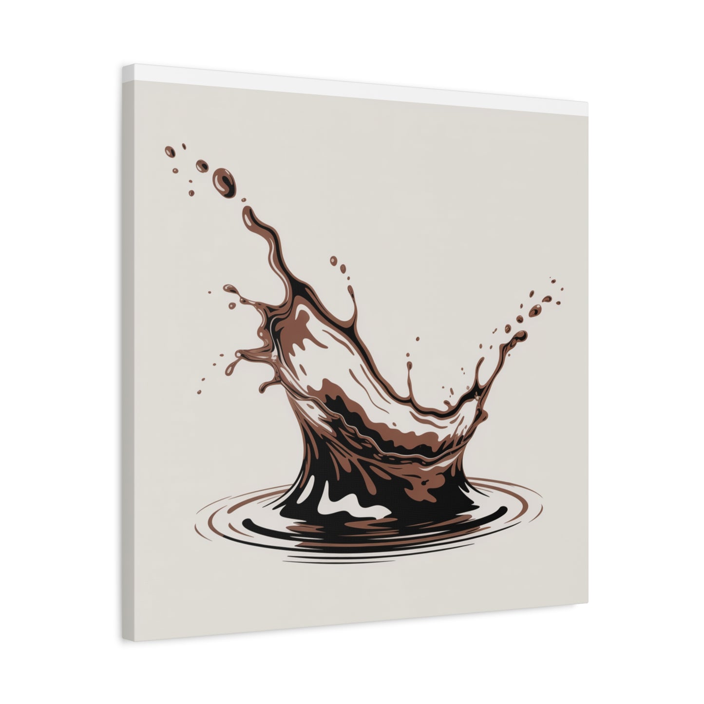 Chocolate Splash Matte Canvas Wall Art – Modern Kitchen Decor