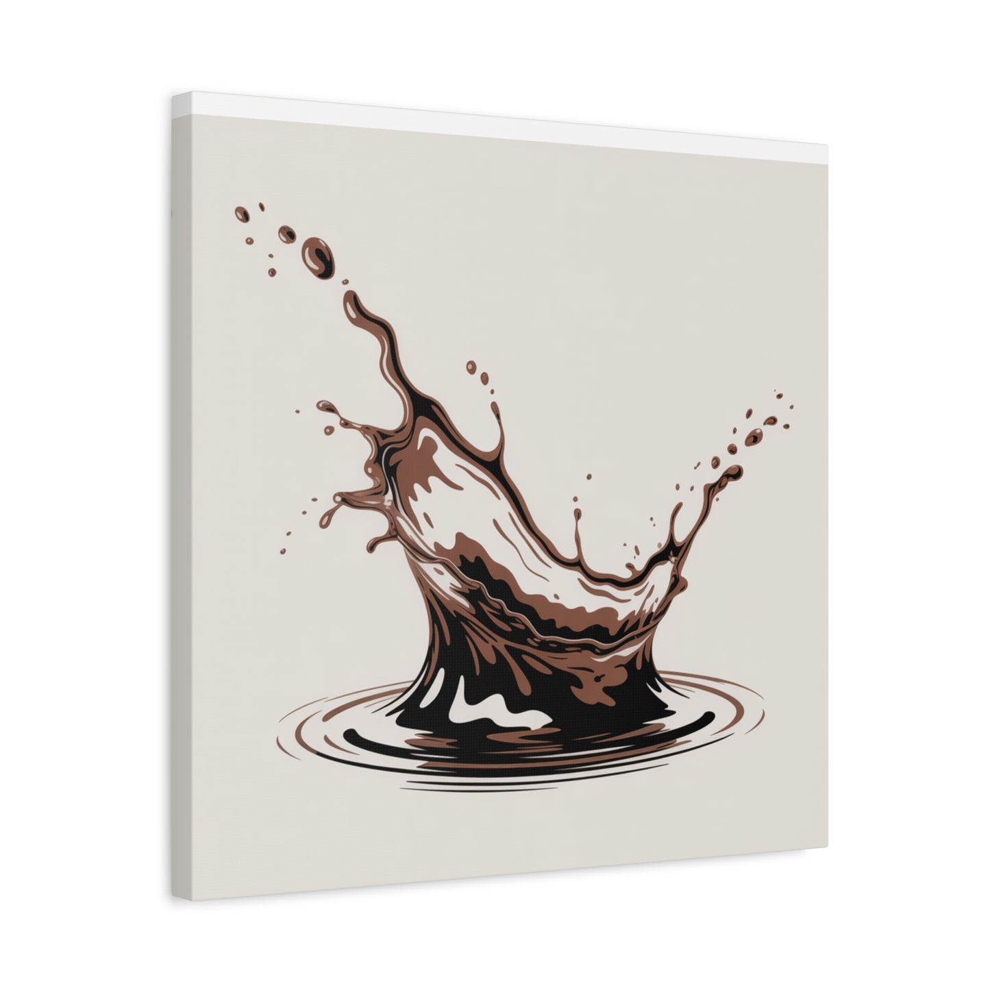 Chocolate Splash Matte Canvas Wall Art – Modern Kitchen Decor