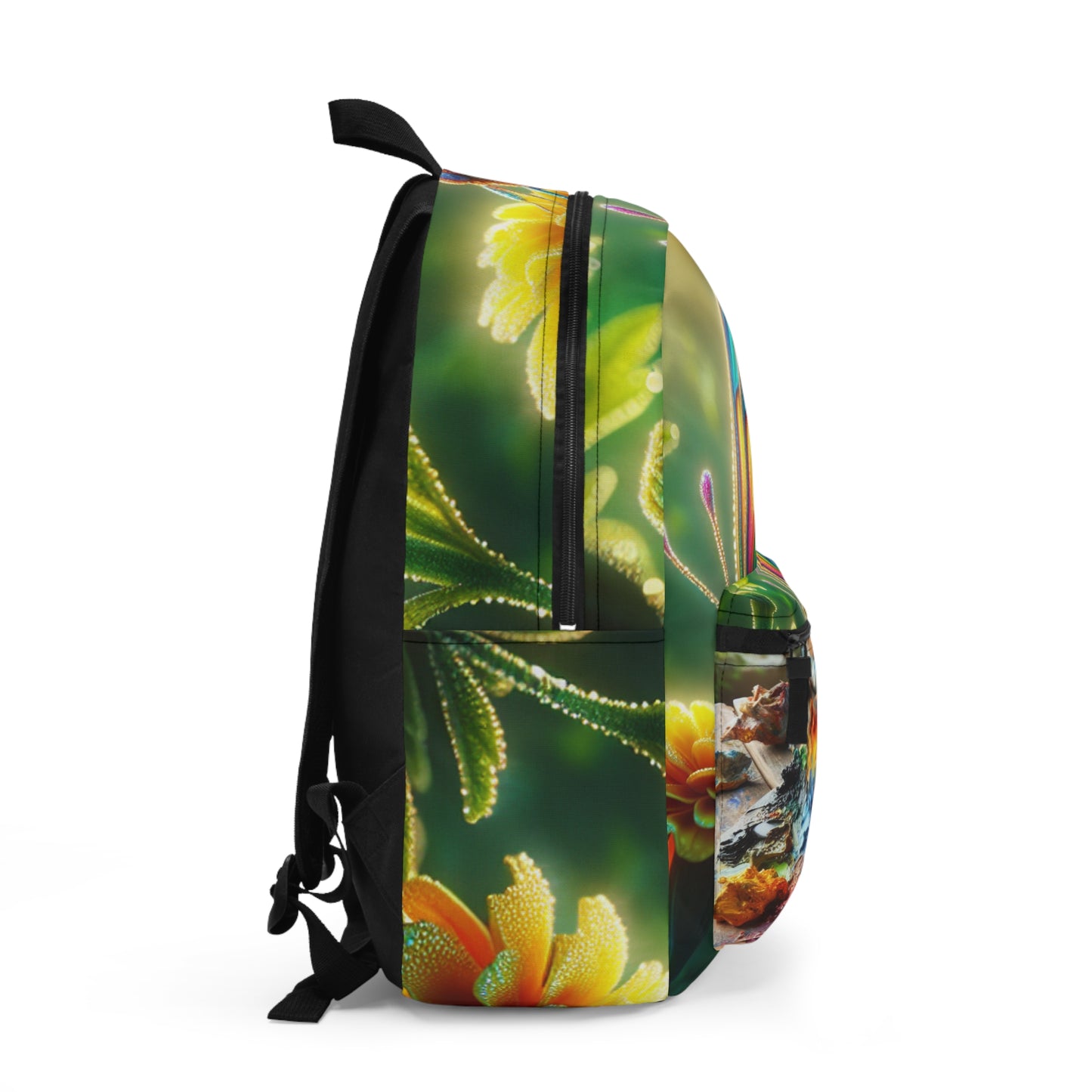 Vibrant Artist's Backpack, Colorful School Bag, Floral Print Backpack, Eco-Friendly Tote, Perfect for Students and Art Lovers