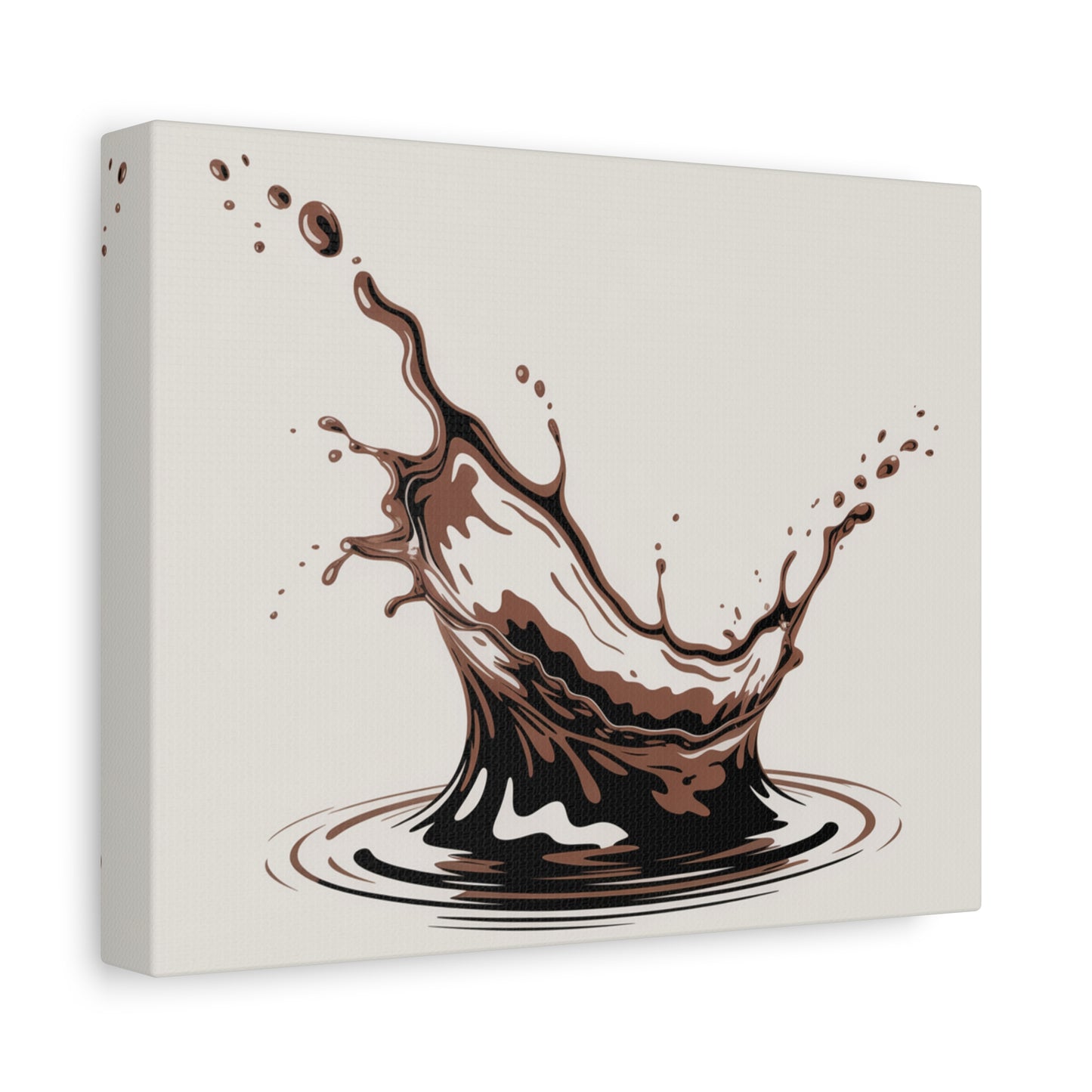 Chocolate Splash Matte Canvas Wall Art – Modern Kitchen Decor