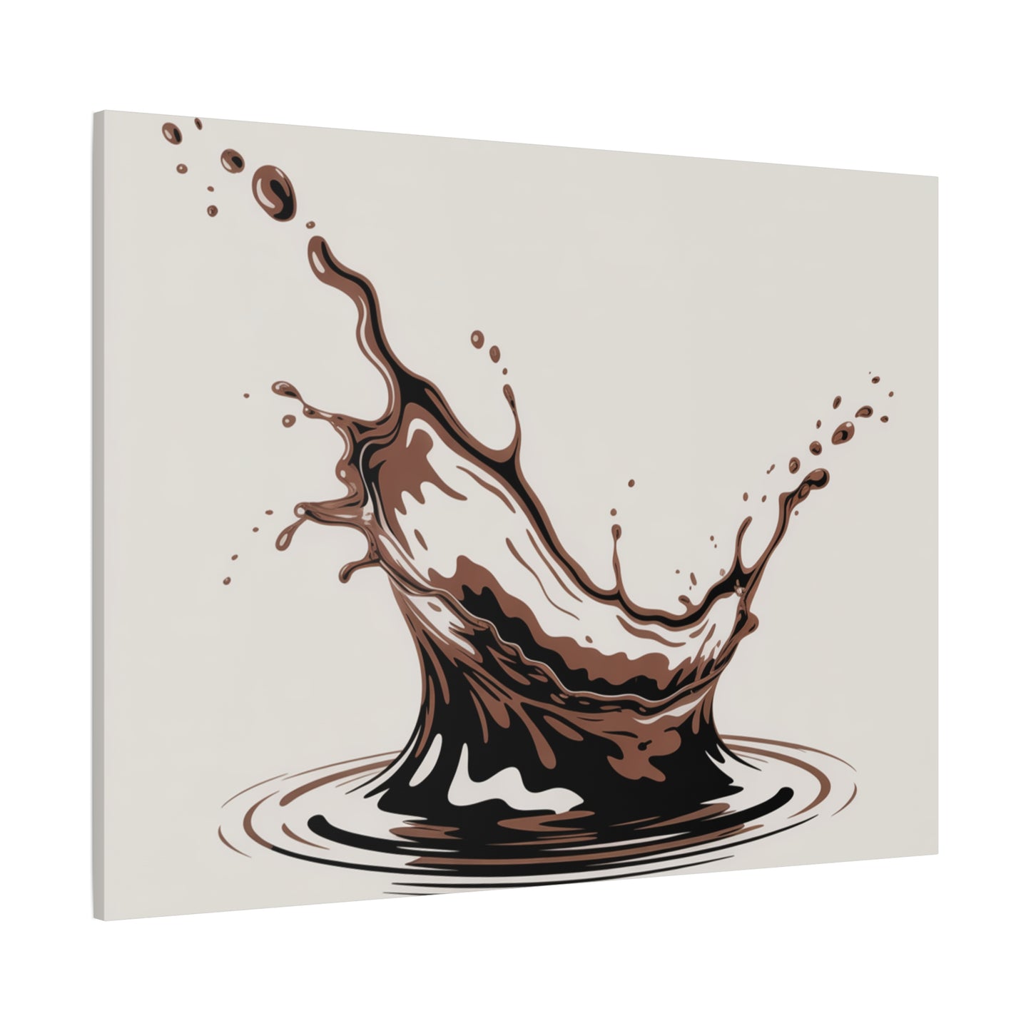 Chocolate Splash Matte Canvas Wall Art – Modern Kitchen Decor