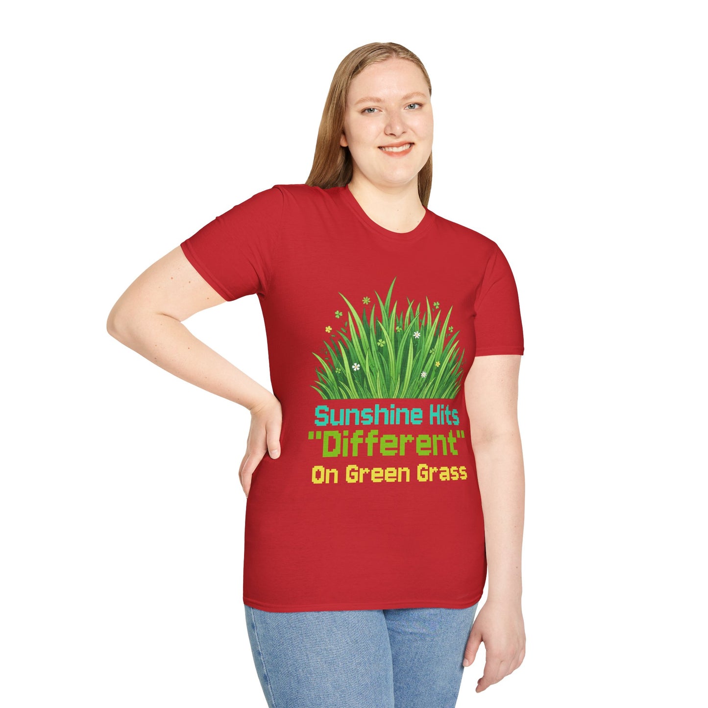 Sunshine Hits "Different" On Green Grass T-Shirt