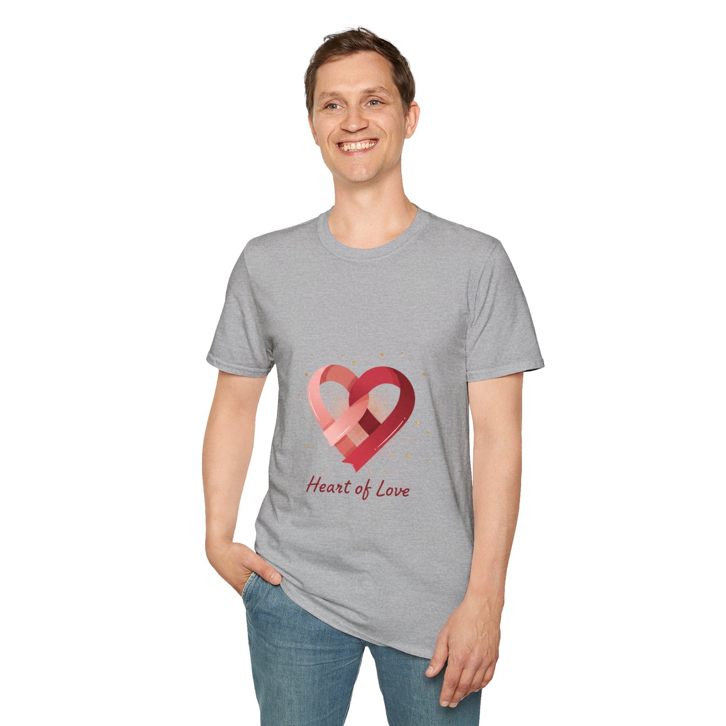 Heart of Love T-Shirt — Pink Ribbon Heart Valentine's Tee