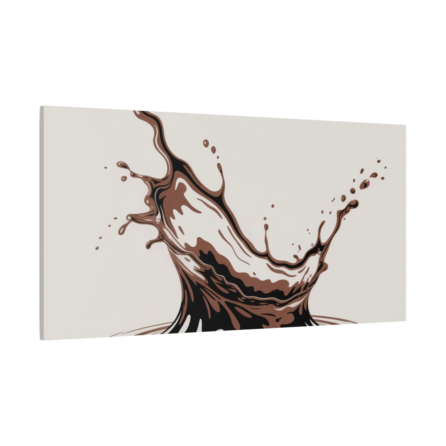 Chocolate Splash Matte Canvas Wall Art – Modern Kitchen Decor