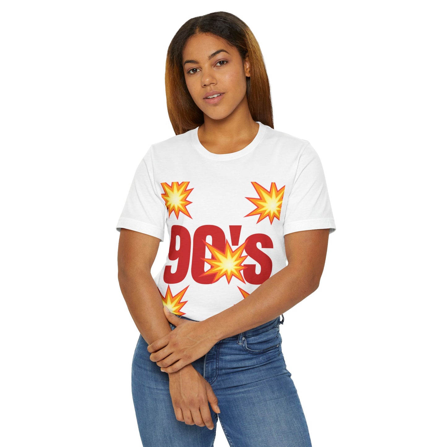 Retro 90's Jersey T-Shirt, Nostalgic Graphic Tee, Unisex Casual Wear, 90's Party Shirt, Gift for Retro Lovers, Vintage Style Clothing
