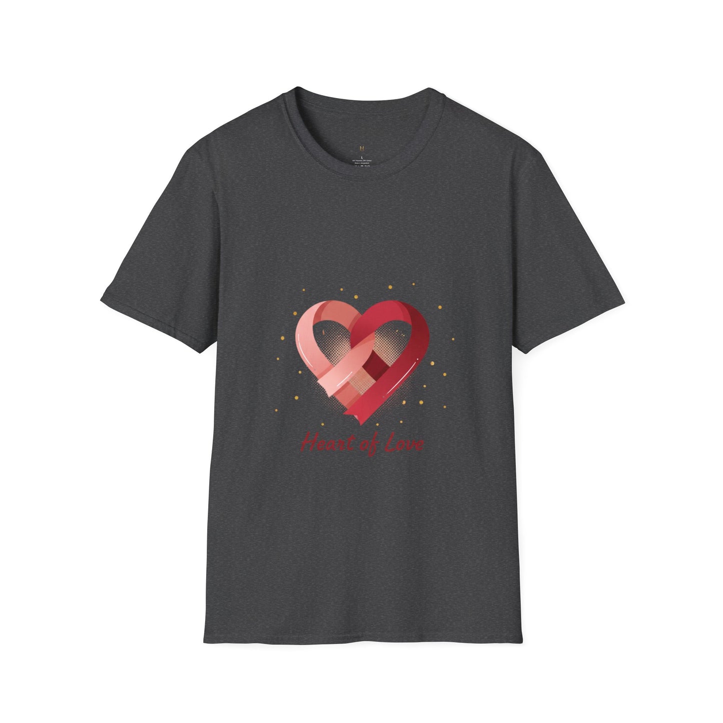 Heart of Love T-Shirt — Pink Ribbon Heart Valentine's Tee