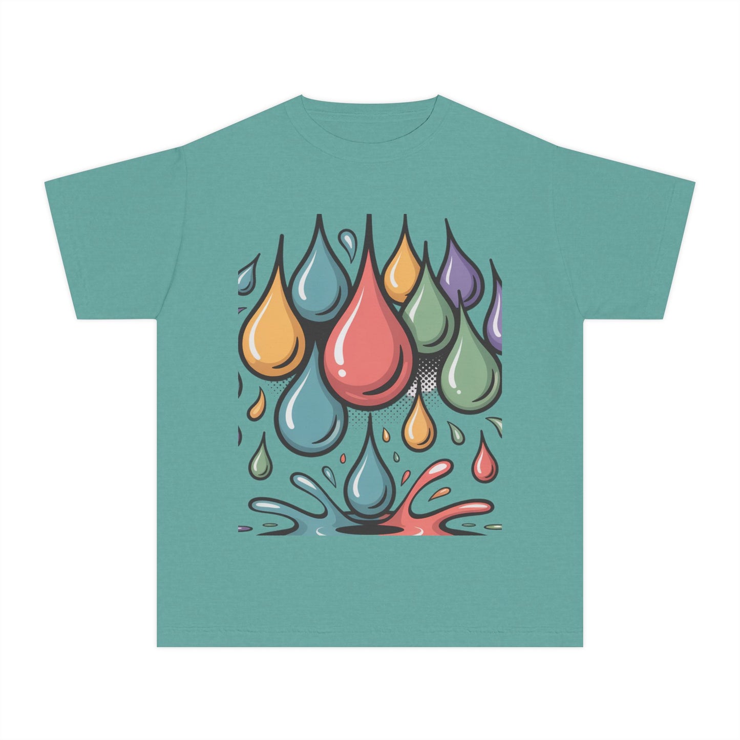 Colorful Rain Drop Youth Midweight Tee