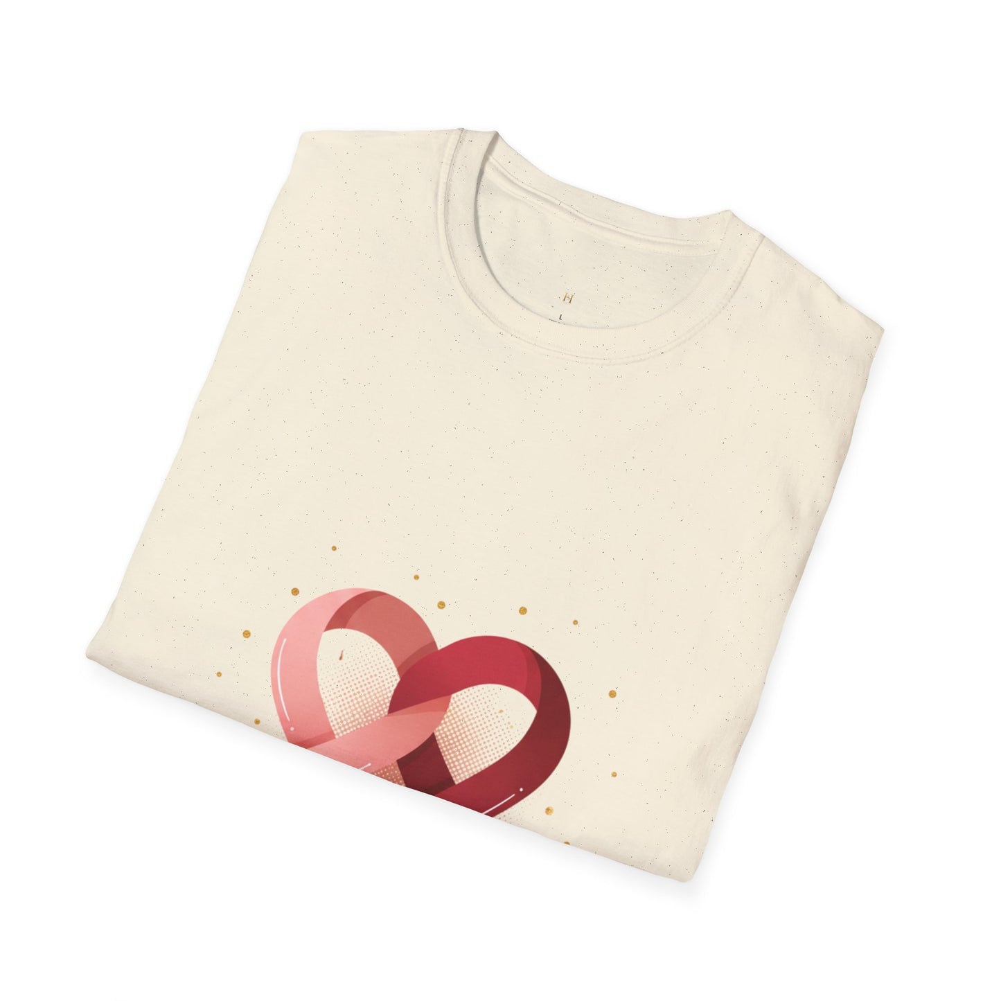 Heart of Love T-Shirt — Pink Ribbon Heart Valentine's Tee