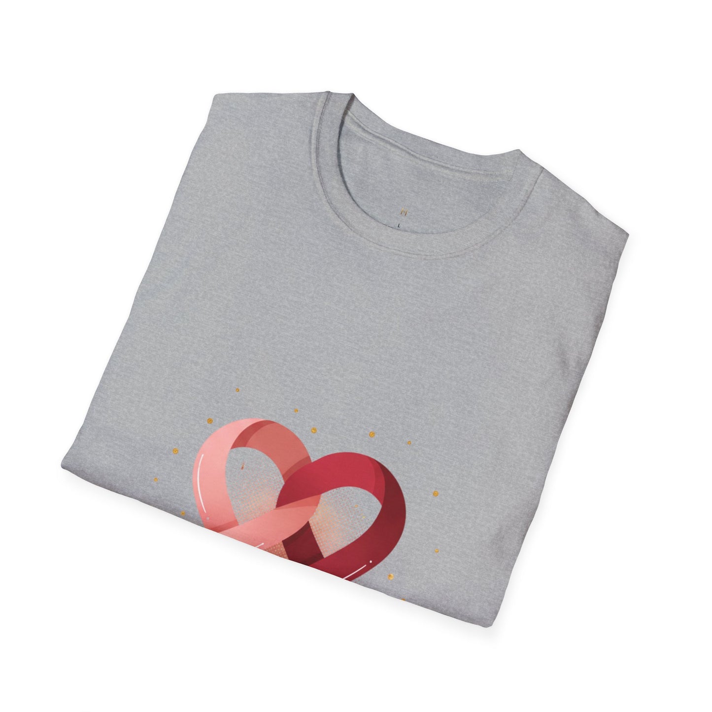Heart of Love T-Shirt — Pink Ribbon Heart Valentine's Tee