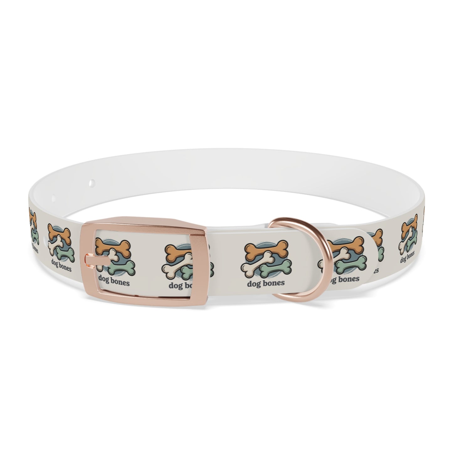 Dog Bones Print Dog Collar — Cute Cartoon Bone Pattern Collar for Small & Large Dogs