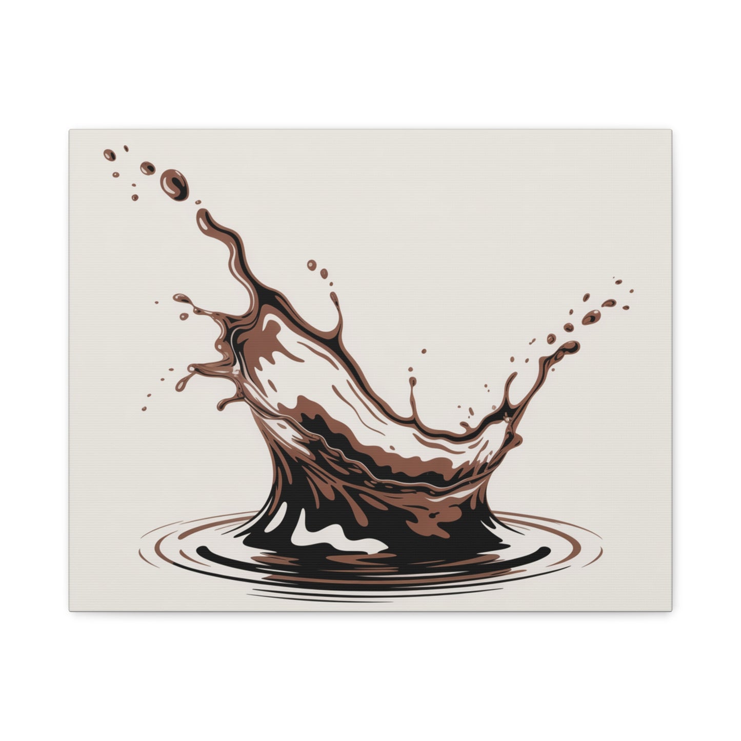 Chocolate Splash Matte Canvas Wall Art – Modern Kitchen Decor