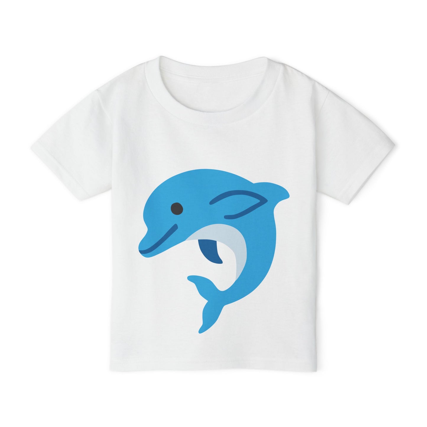 Cute Dolphin Toddler T-shirt, Eco-Friendly Kidswear