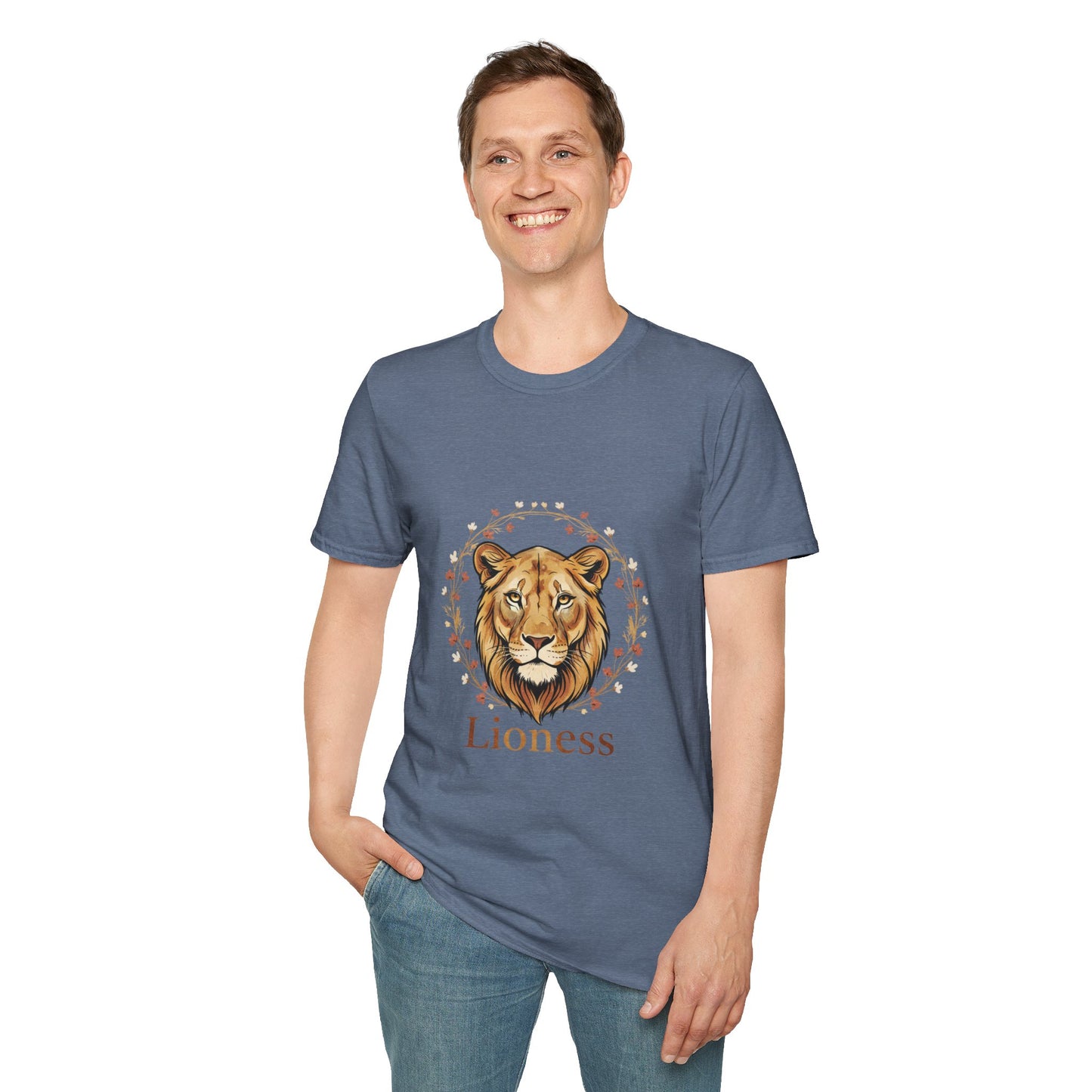 Lioness Floral Tee — Women's Lion Head T-Shirt