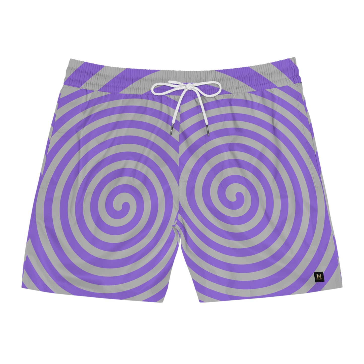 Spiral Pattern Swim Shorts for Men | Trendy Beachwear, Summer Swim Trunks, Pool Party Attire, Vacation Essentials, Men's Swimwear