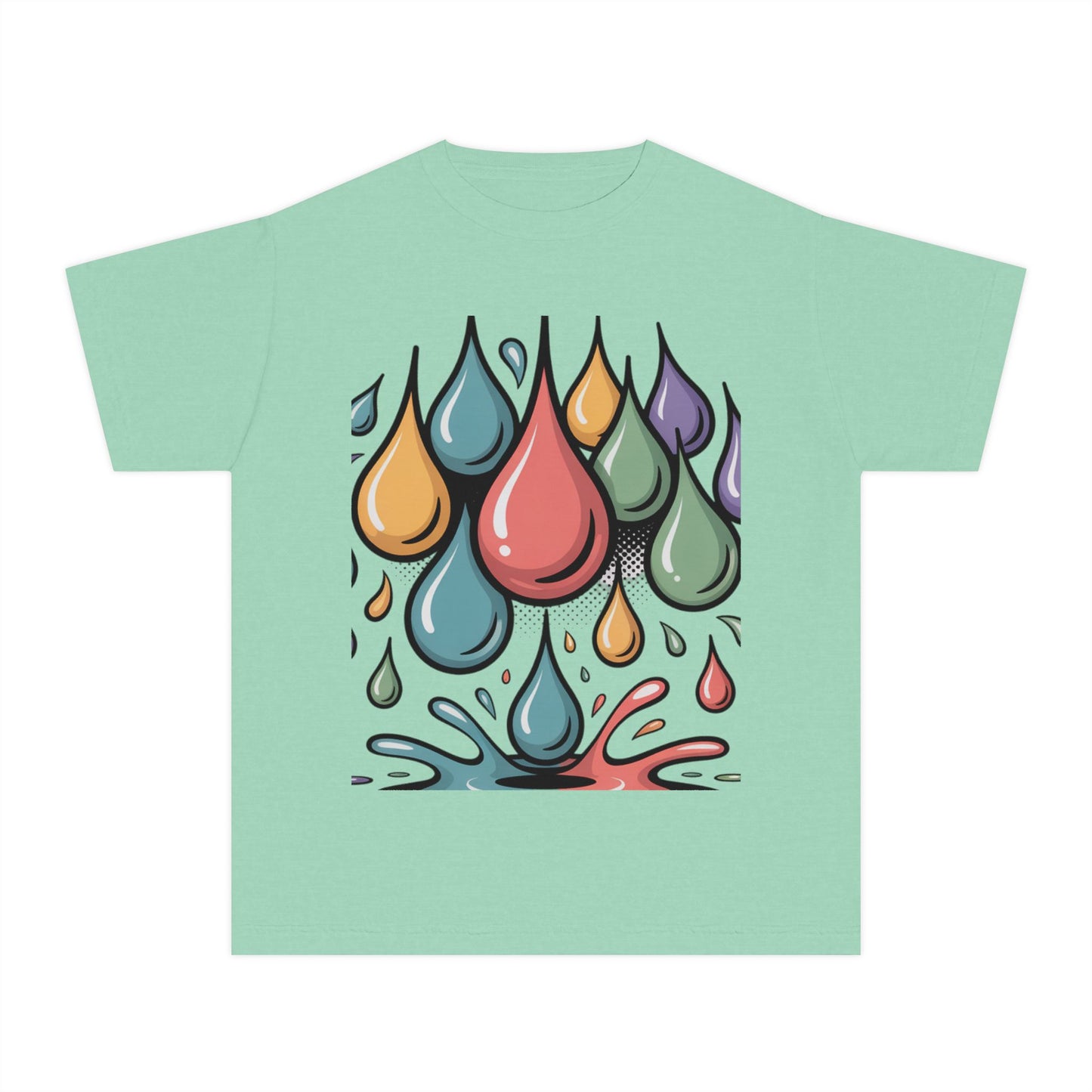 Colorful Rain Drop Youth Midweight Tee