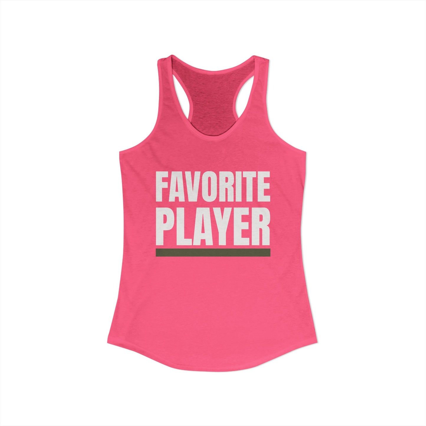 Favorite Player Women's Racerback Tank, Sports Apparel, Workout Top, Gift for Athletes, Summer Fashion, Team Spirit Gear