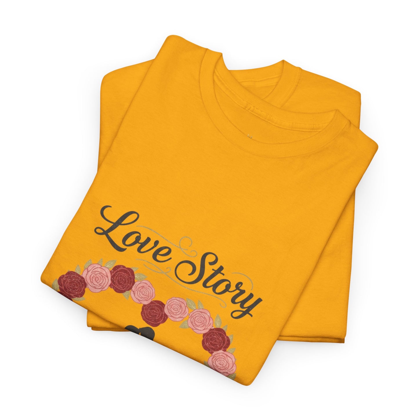 Love Story T-Shirt — 'Love Story' Floral Heart Romance Tee