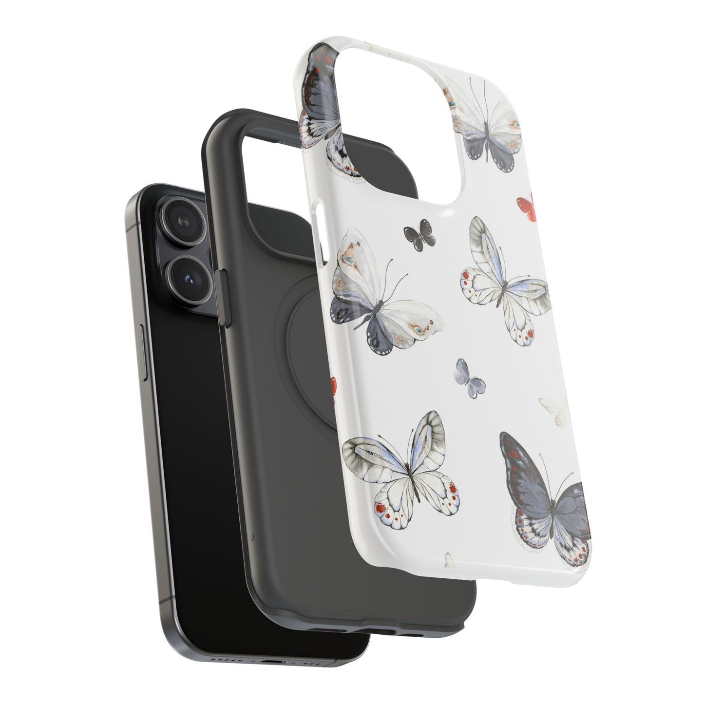 Butterfly Impact-Resistant Phone Case, Elegant Phone Cover, Gifts for Her, Nature Lovers, Eco-friendly Design, Cute Butterfly Case