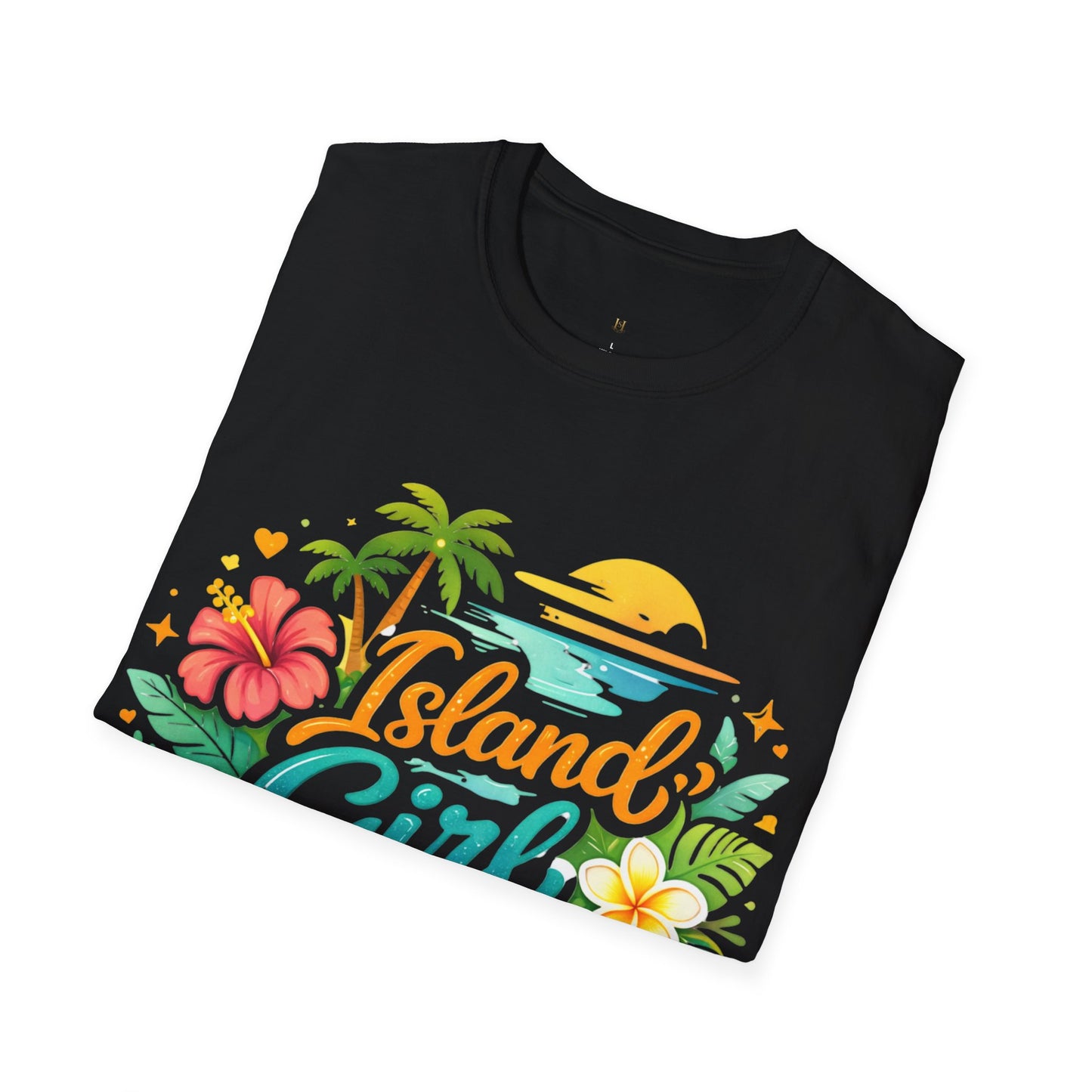 Island Girl Energy T-Shirt – Tropical Floral Sunset Tee