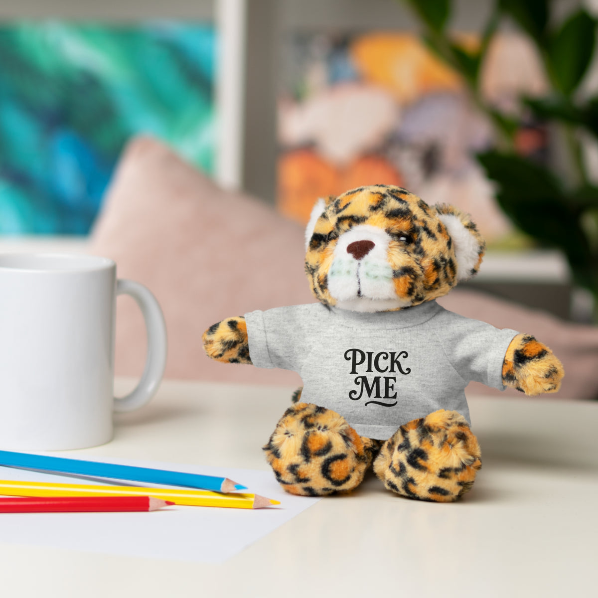 Pick Me Plush Bear with Tee — Cute Stuffed Animal Gift