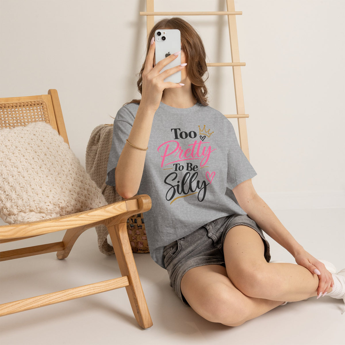 Charming Graphic Tee - "Too Pretty To Be Silly"