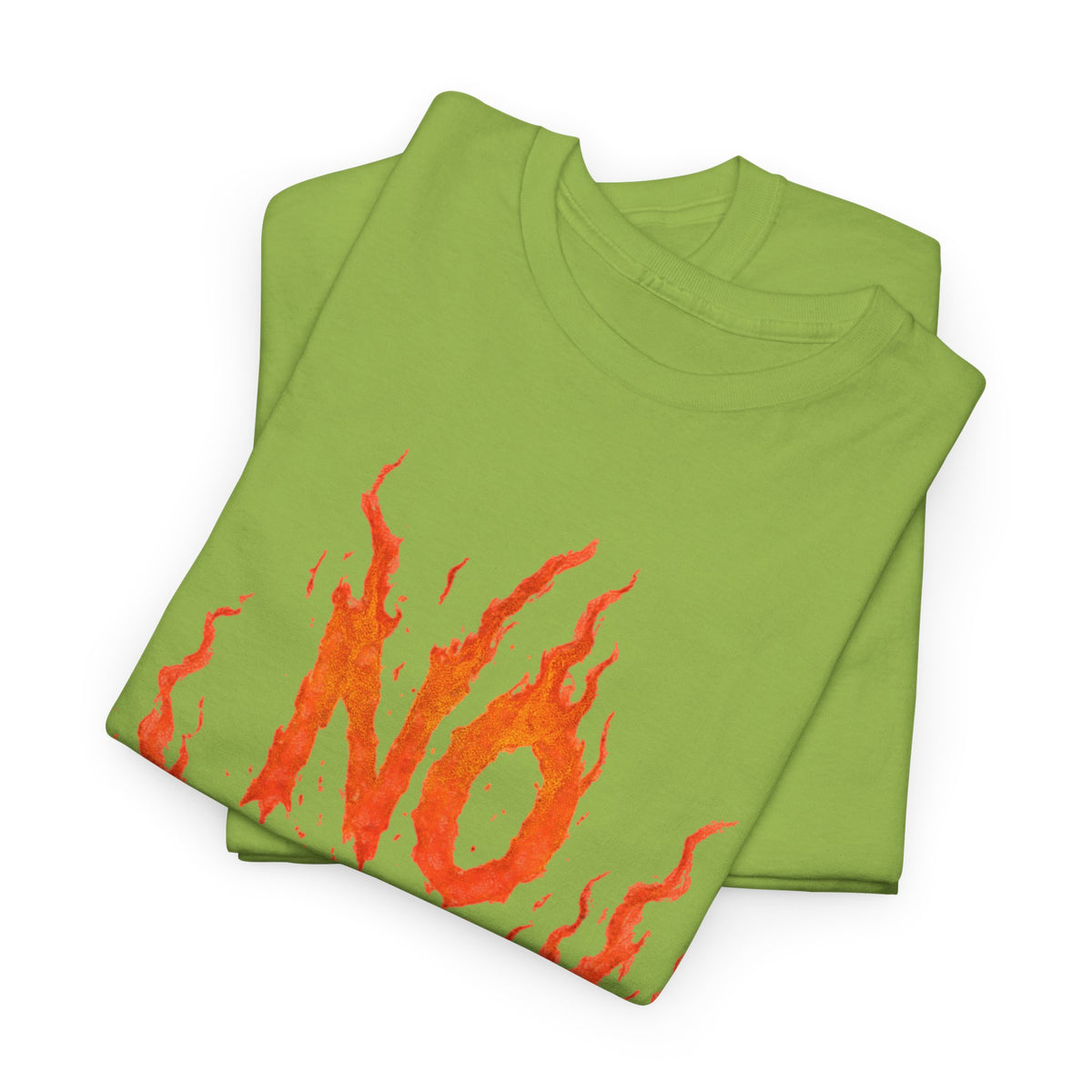 Graphic Tee — 'No Regrets' / 'Proof of Survival' Flame Text Shirt