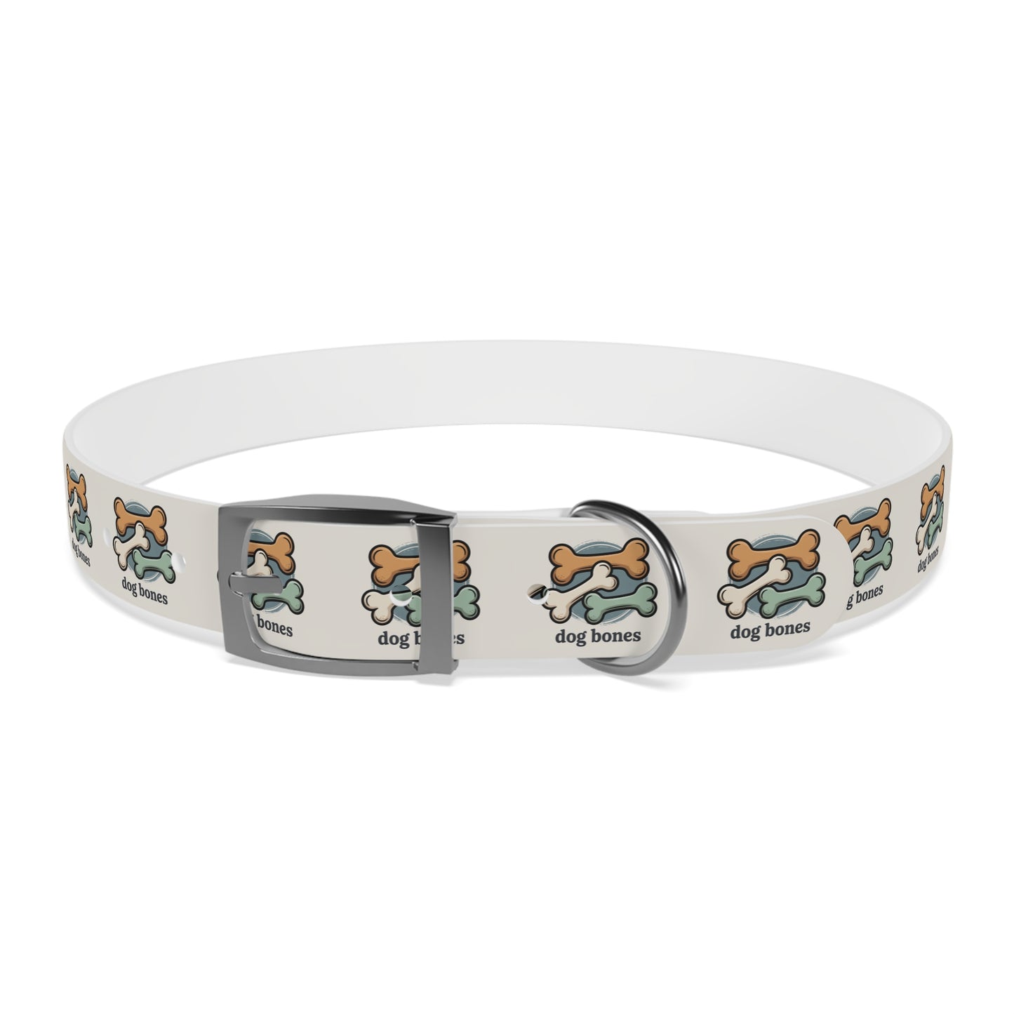 Dog Bones Print Dog Collar — Cute Cartoon Bone Pattern Collar for Small & Large Dogs