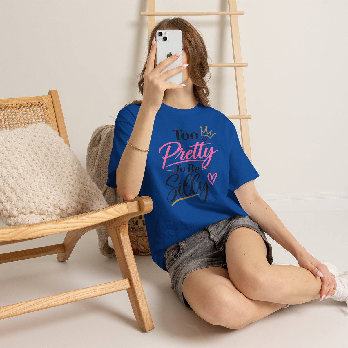 Charming Graphic Tee - "Too Pretty To Be Silly"