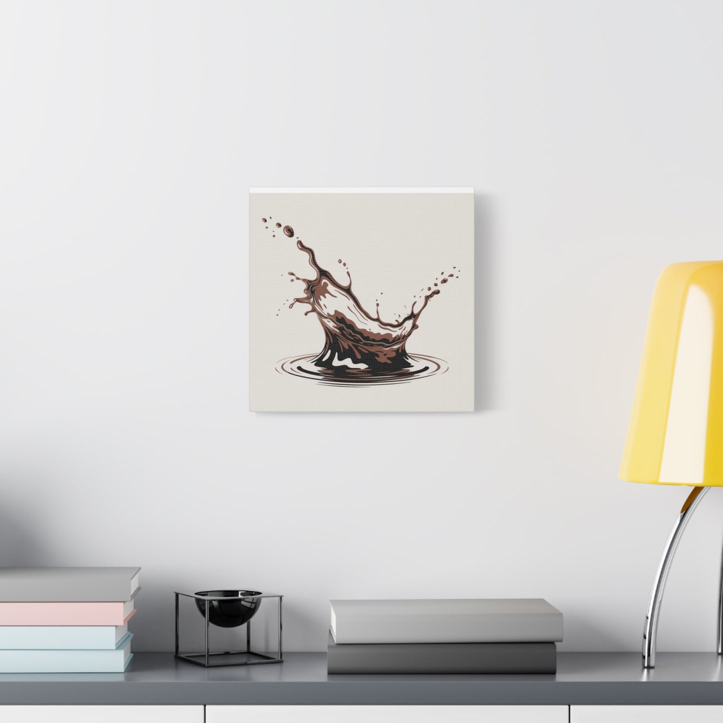 Chocolate Splash Matte Canvas Wall Art – Modern Kitchen Decor