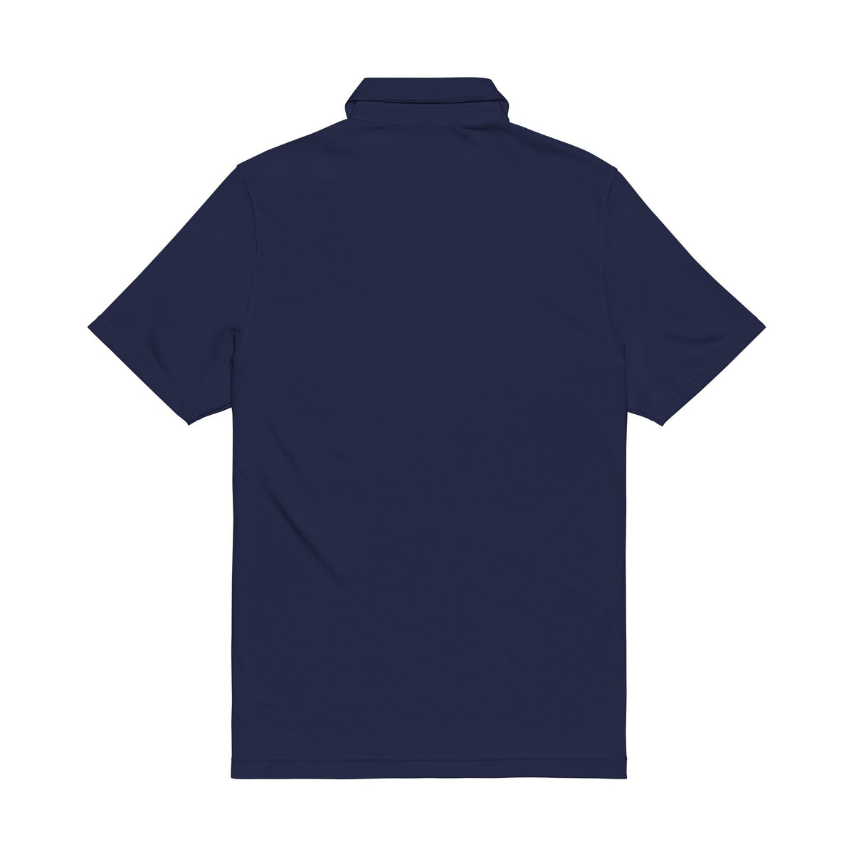 Embroidered Crest Polo Shirt – White Performance Golf Polo