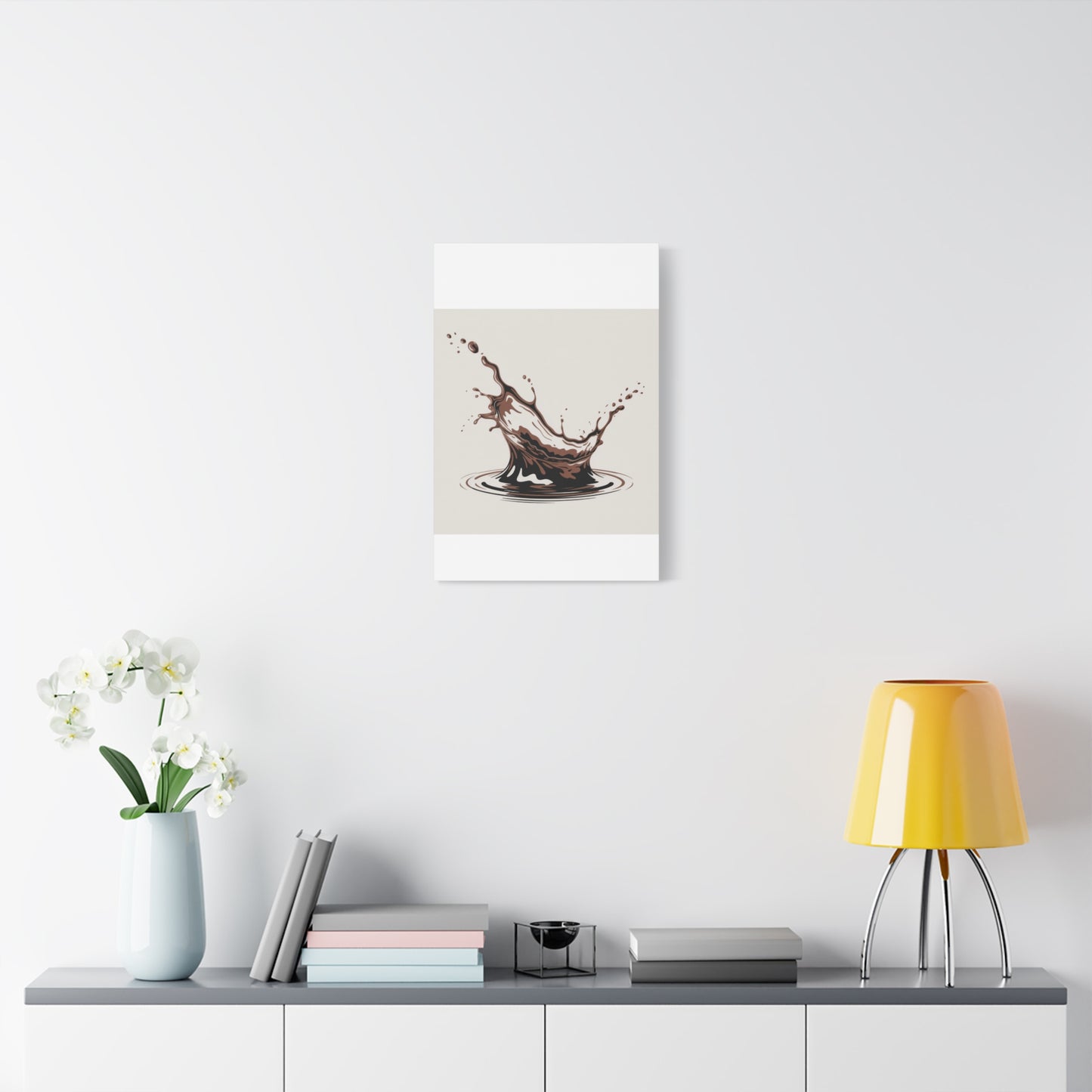 Chocolate Splash Matte Canvas Wall Art – Modern Kitchen Decor