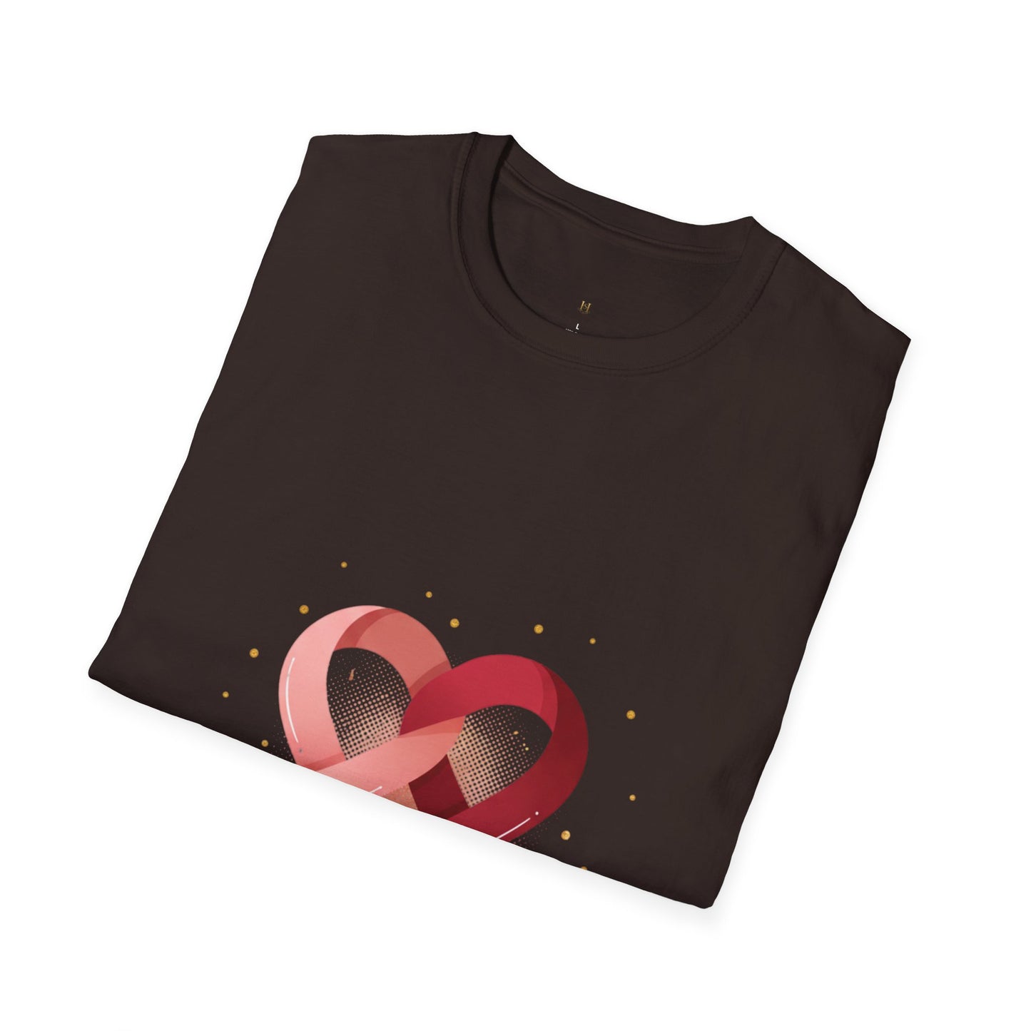 Heart of Love T-Shirt — Pink Ribbon Heart Valentine's Tee