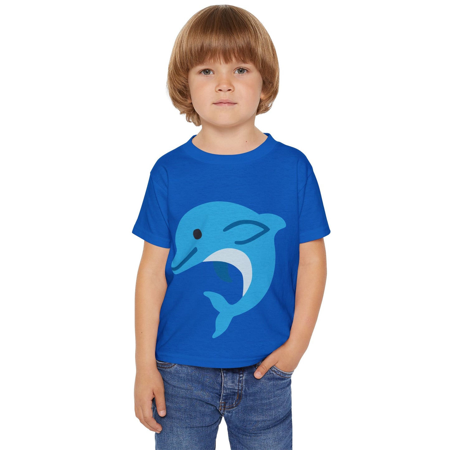 Cute Dolphin Toddler T-shirt, Eco-Friendly Kidswear