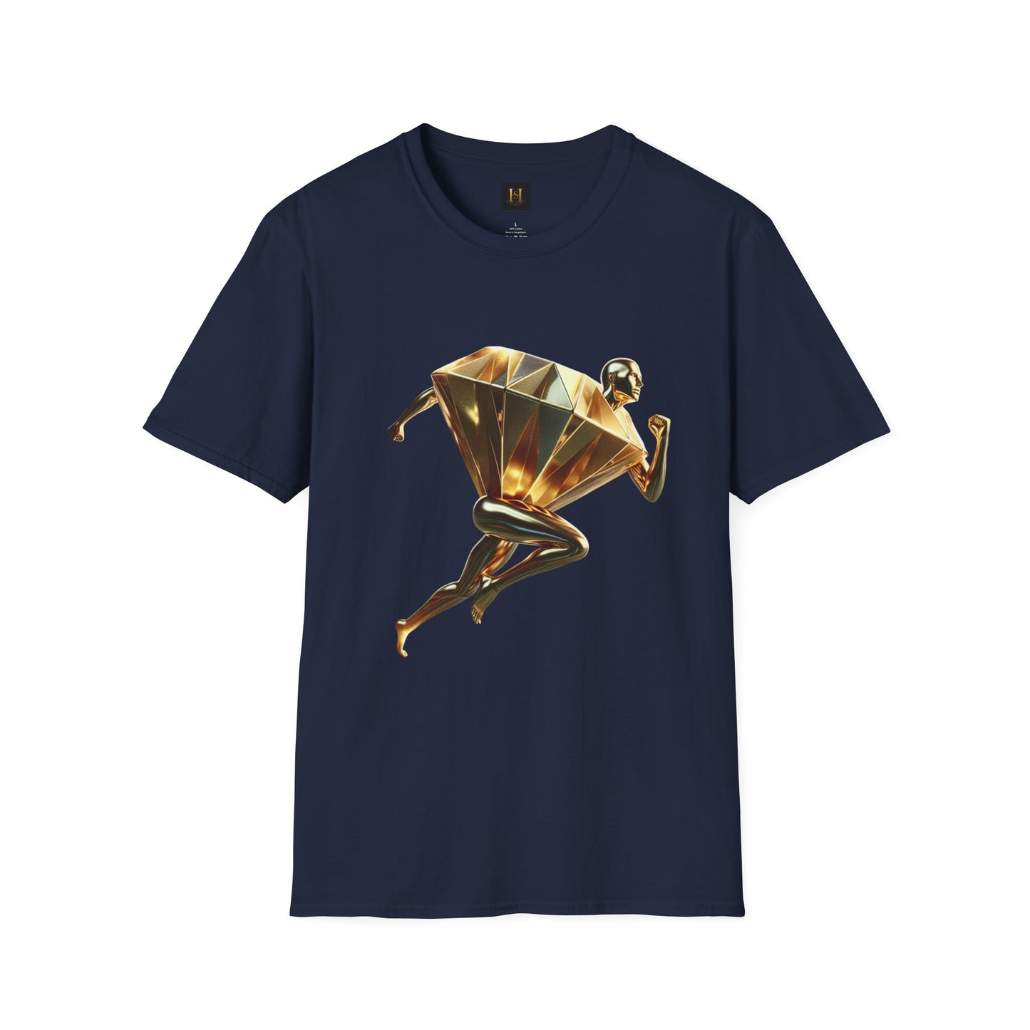 Diamond Runner Unisex Softstyle T-Shirt | Trendy Graphic Tee | Gift for Athletes, Birthday, Fitness Enthusiasts, Casual Wear, Art Lovers