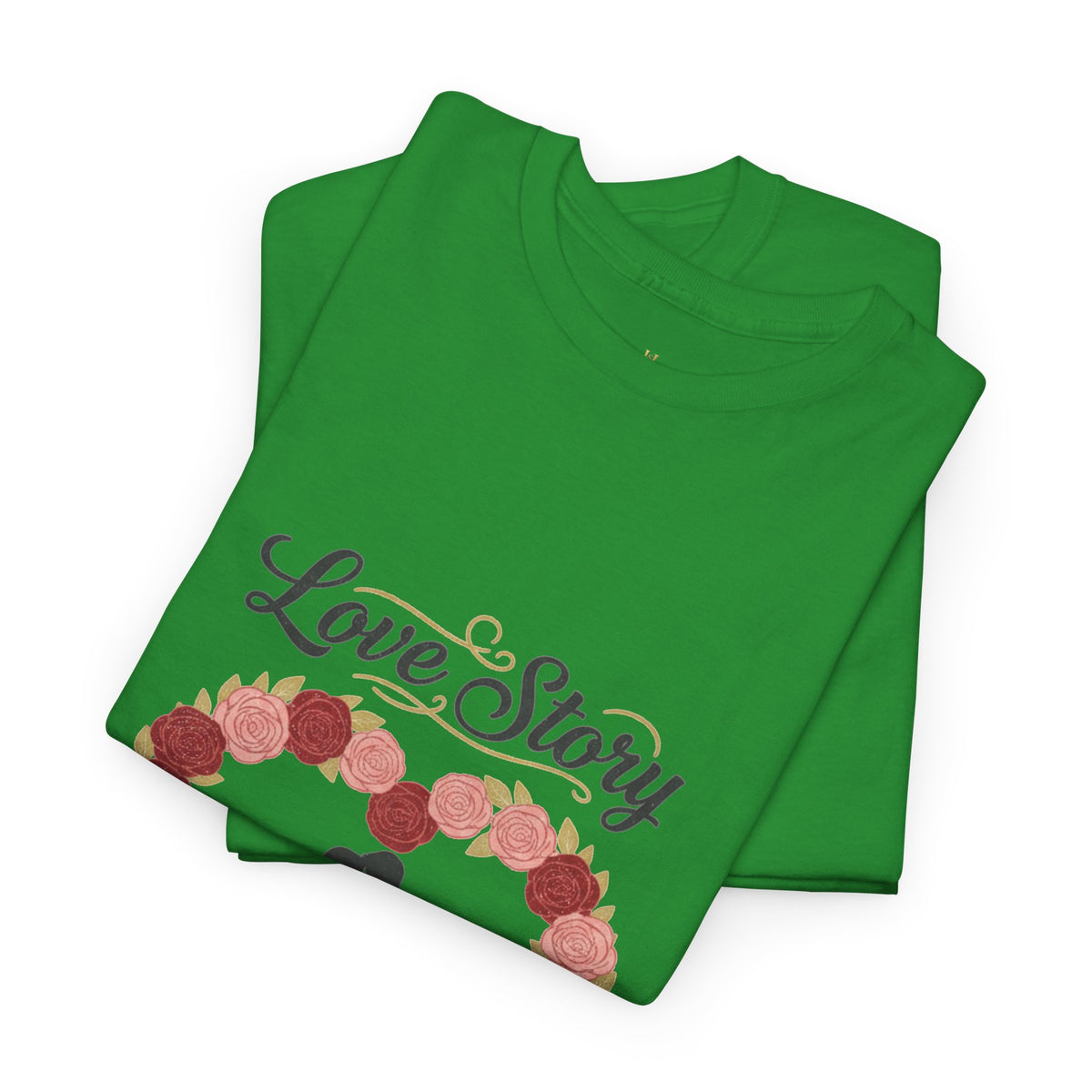 Love Story T-Shirt — 'Love Story' Floral Heart Romance Tee