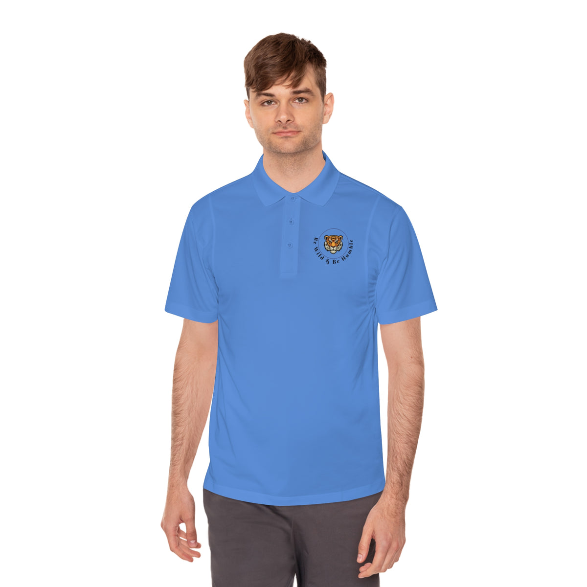 Men's Tiger Crest Polo Shirt — Athletic Golf & Casual Sport Polo