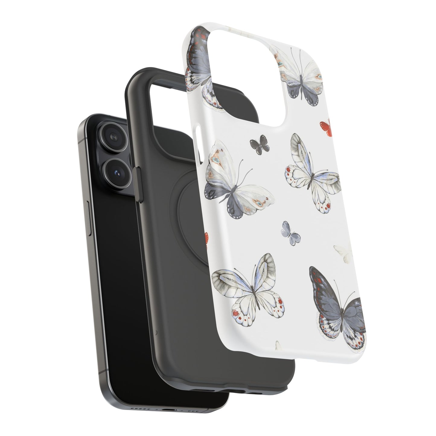 Butterfly Impact-Resistant Phone Case, Elegant Phone Cover, Gifts for Her, Nature Lovers, Eco-friendly Design, Cute Butterfly Case