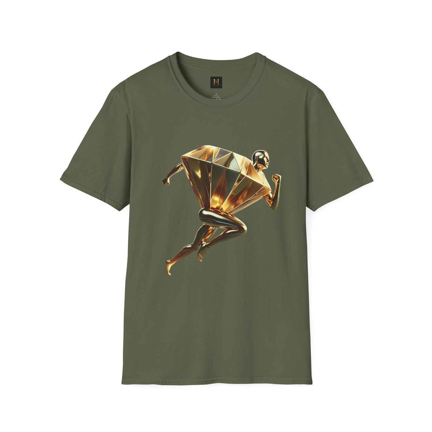 Diamond Runner Unisex Softstyle T-Shirt | Trendy Graphic Tee | Gift for Athletes, Birthday, Fitness Enthusiasts, Casual Wear, Art Lovers