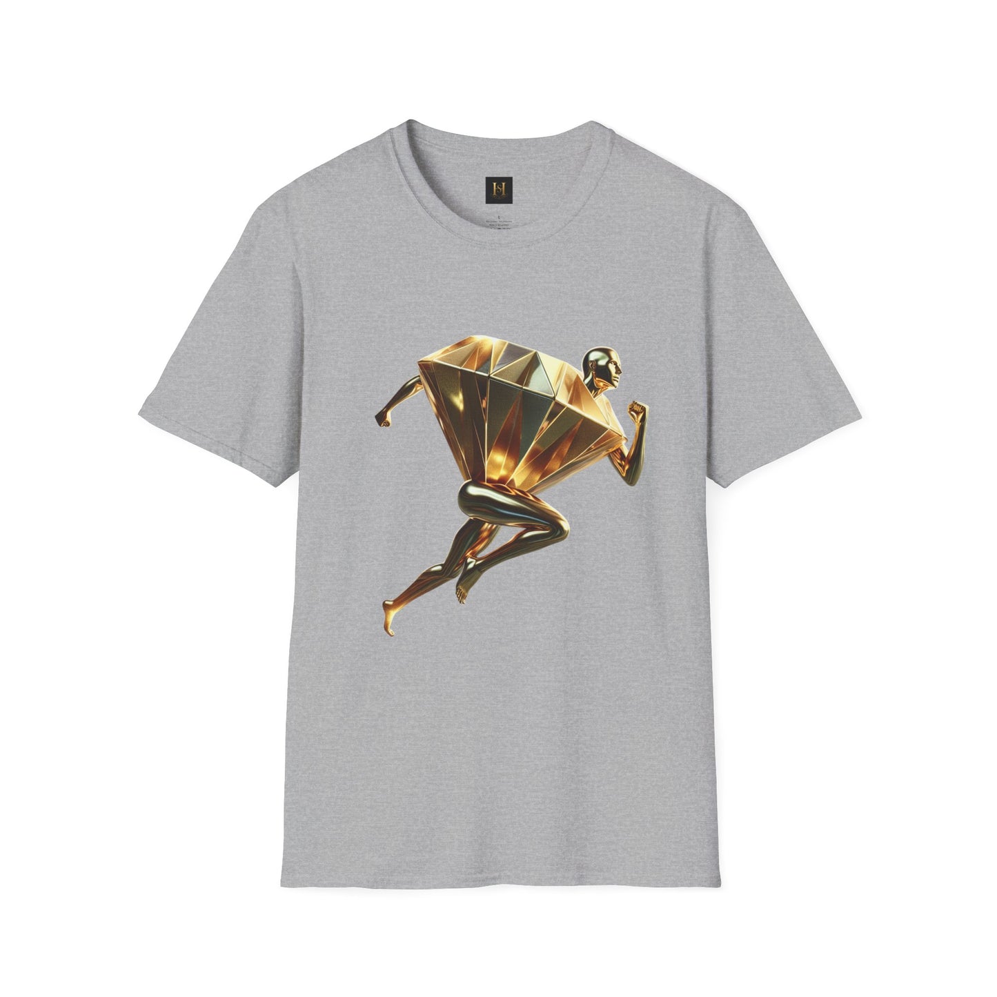 Diamond Runner Unisex Softstyle T-Shirt | Trendy Graphic Tee | Gift for Athletes, Birthday, Fitness Enthusiasts, Casual Wear, Art Lovers