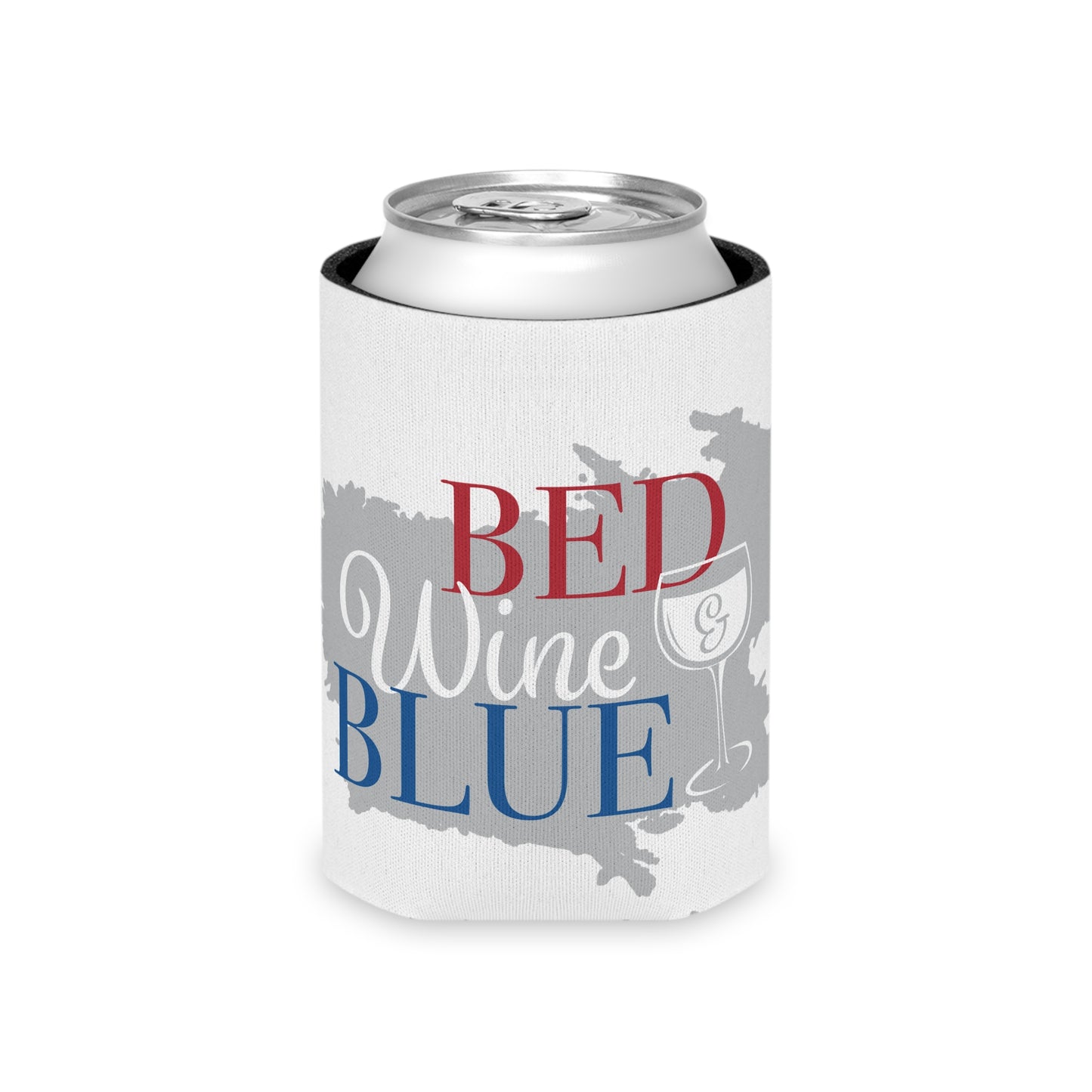 Can Cooler - "Red Wine Blue" State Pride Beer Koozie